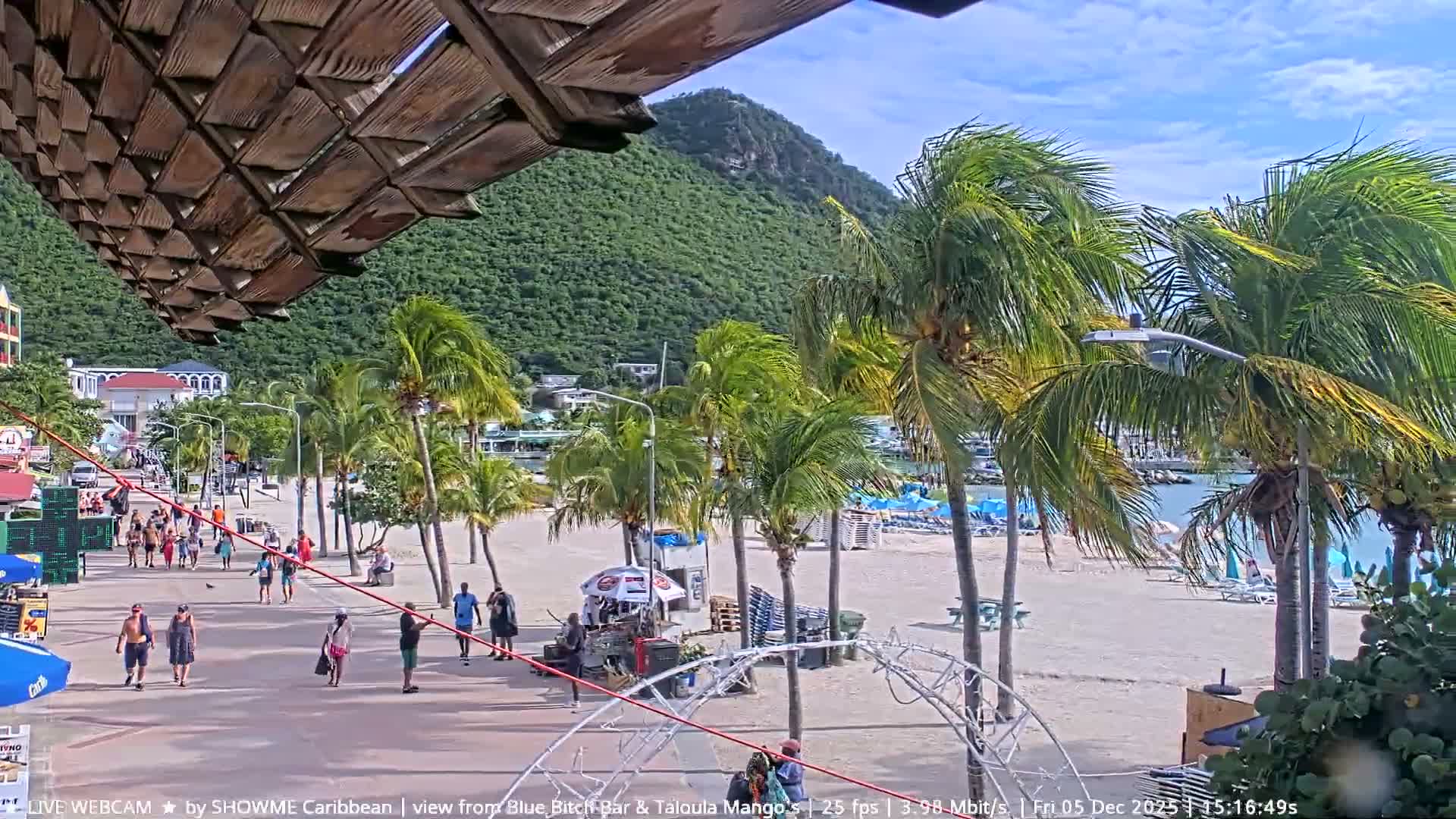 Carribean , Sint Maarten Great Bay Beach & Boardwalk  Live Cam - Philipsburg , Sint Maarten, Netherland