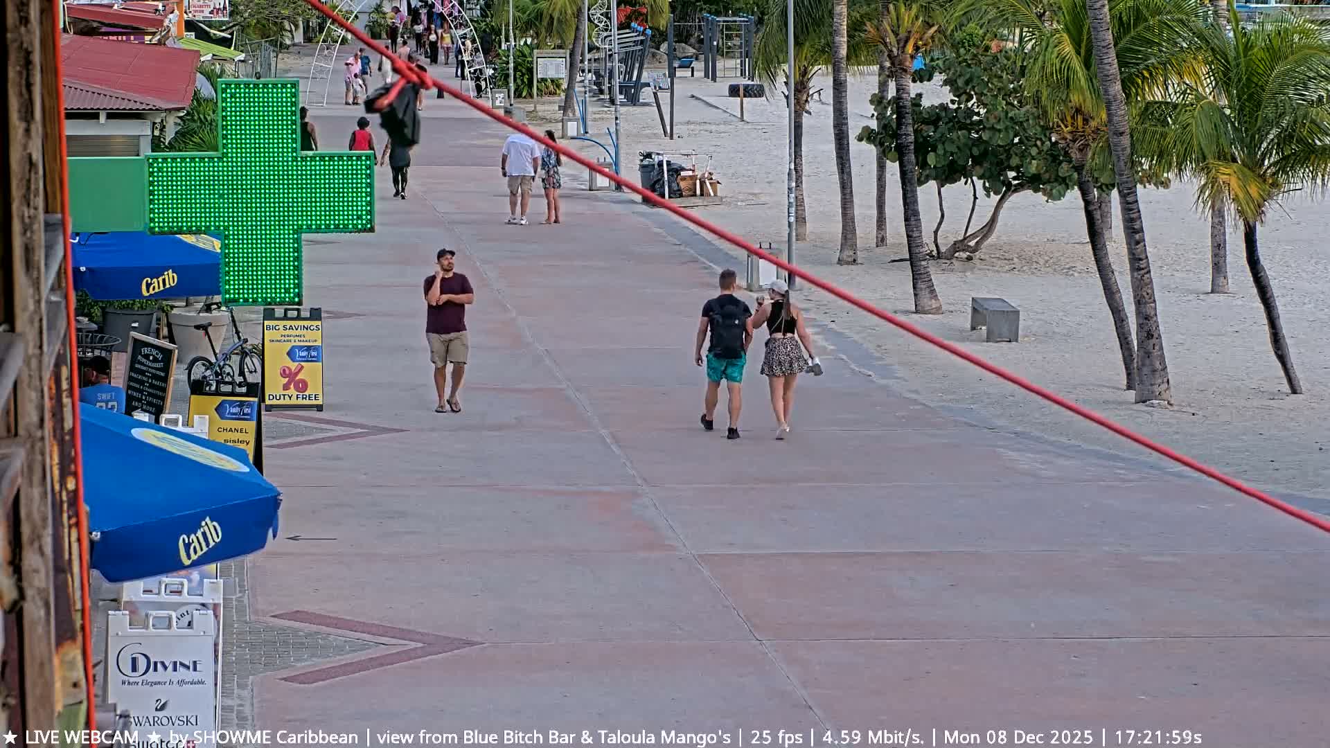 Carribean , Sint Maarten Great Bay Beach & Boardwalk  Live Cam - Philipsburg , Sint Maarten, Netherland