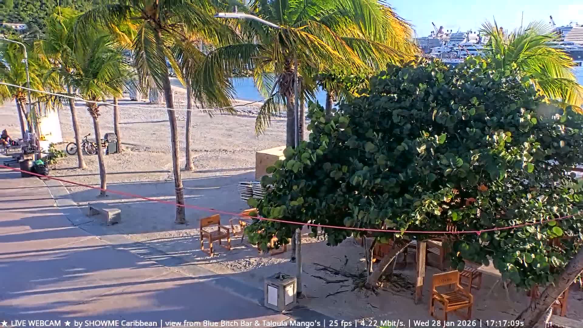 Carribean , Sint Maarten Great Bay Beach & Boardwalk  Live Cam - Philipsburg , Sint Maarten, Netherland