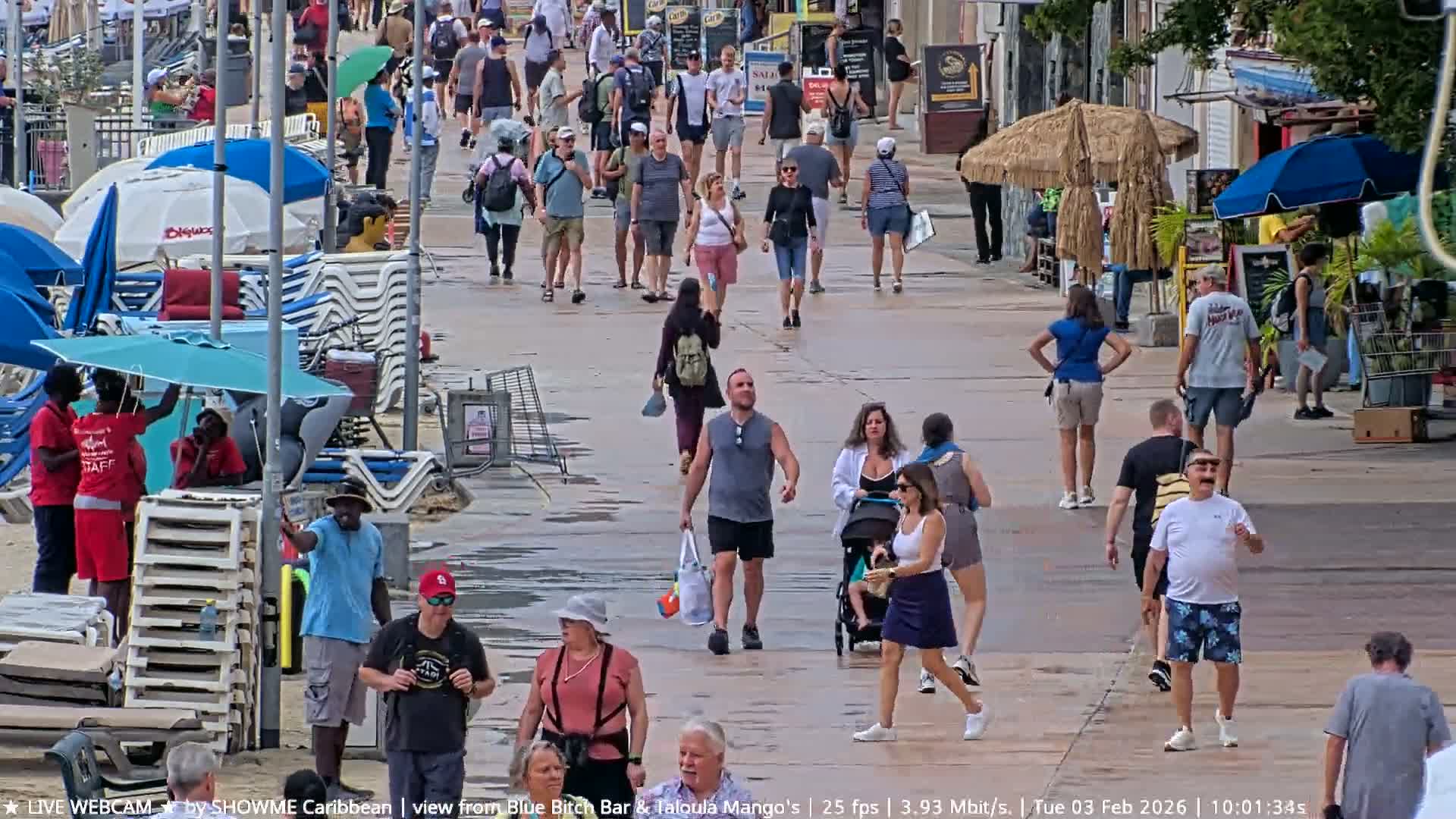 Carribean , Sint Maarten Great Bay Beach & Boardwalk  Live Cam - Philipsburg , Sint Maarten, Netherland