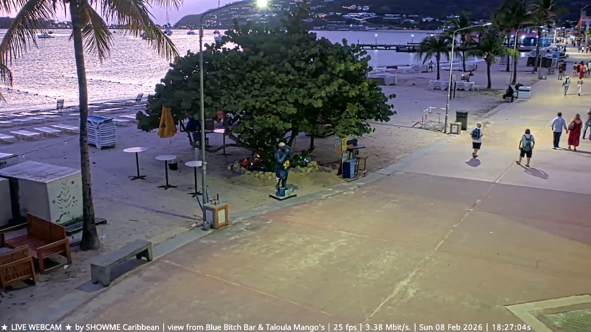 Carribean , Sint Maarten Great Bay Beach & Boardwalk  Live Cam - Philipsburg , Sint Maarten, Netherland