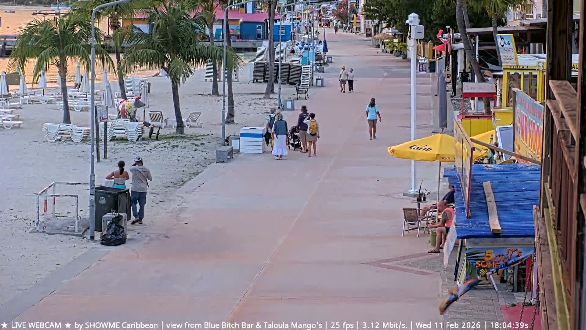 Carribean , Sint Maarten Great Bay Beach & Boardwalk  Live Cam - Philipsburg , Sint Maarten, Netherland