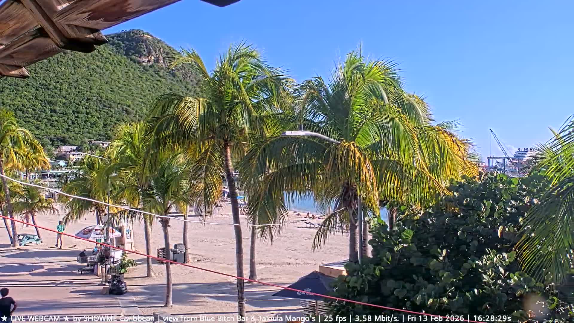 Carribean , Sint Maarten Great Bay Beach & Boardwalk  Live Cam - Philipsburg , Sint Maarten, Netherland