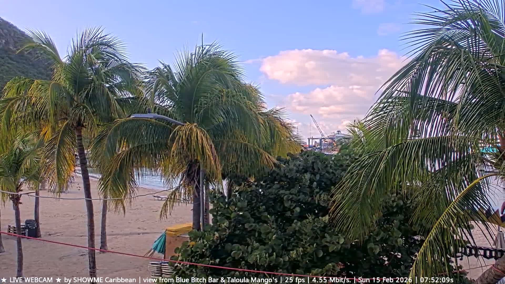 Carribean , Sint Maarten Great Bay Beach & Boardwalk  Live Cam - Philipsburg , Sint Maarten, Netherland