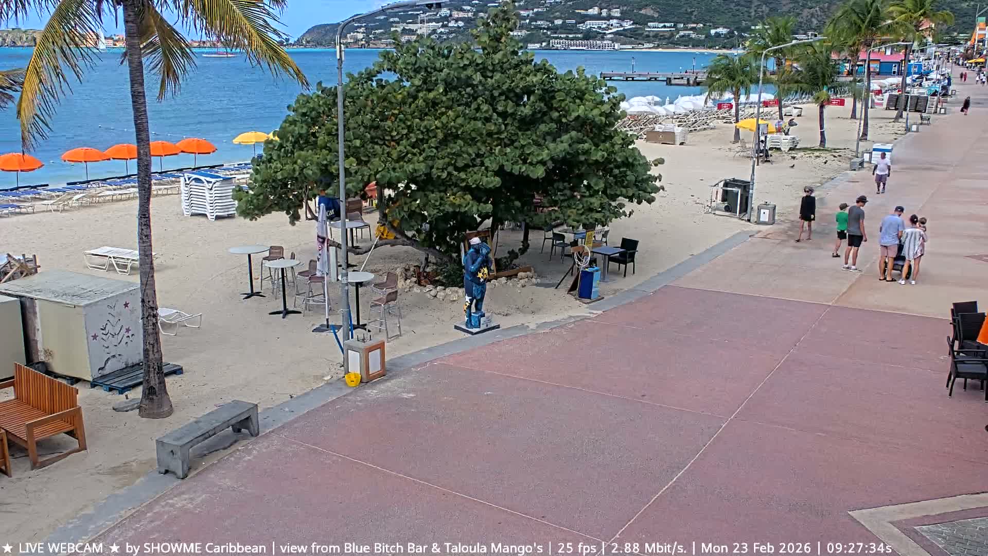 Carribean , Sint Maarten Great Bay Beach & Boardwalk  Live Cam - Philipsburg , Sint Maarten, Netherland
