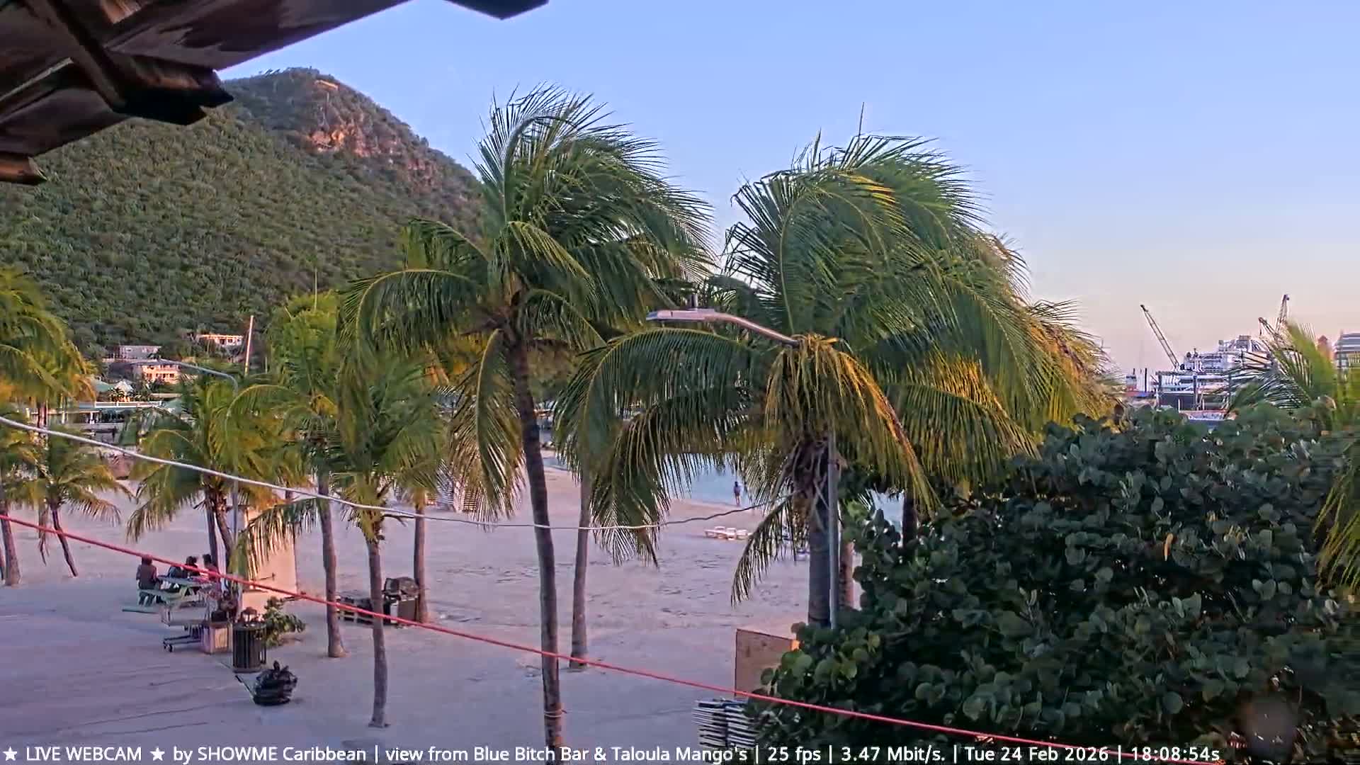 Carribean , Sint Maarten Great Bay Beach & Boardwalk  Live Cam - Philipsburg , Sint Maarten, Netherland