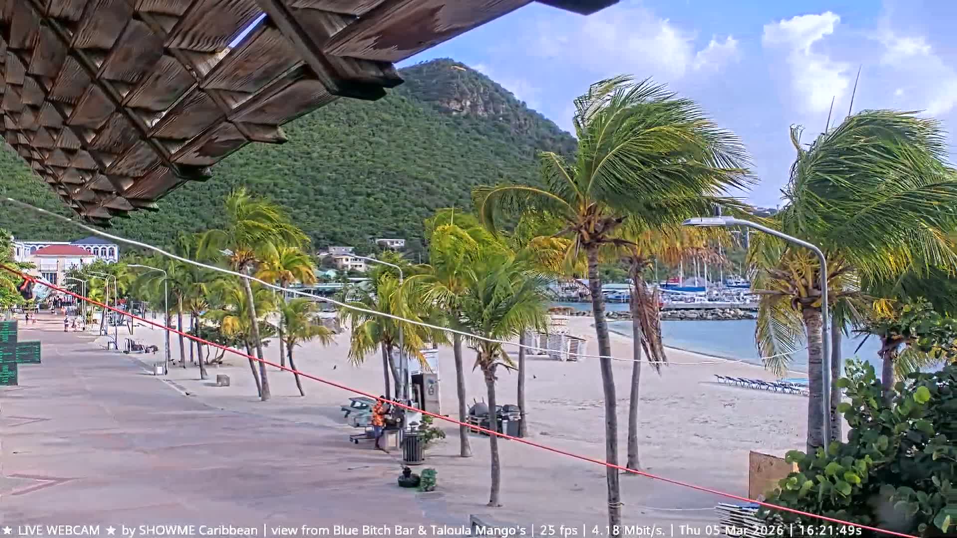 Carribean , Sint Maarten Great Bay Beach & Boardwalk  Live Cam - Philipsburg , Sint Maarten, Netherland
