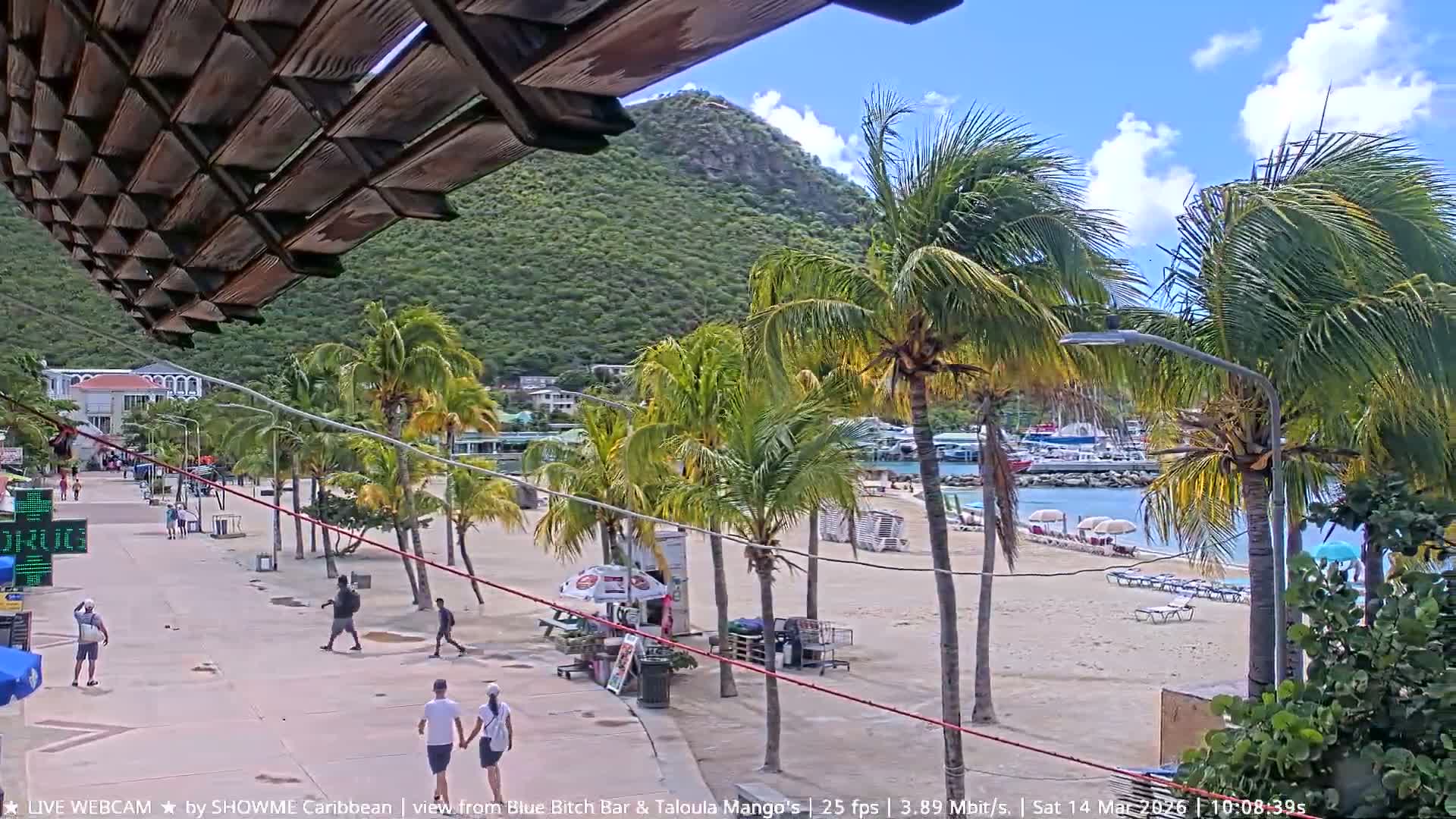 Carribean , Sint Maarten Great Bay Beach & Boardwalk  Live Cam - Philipsburg , Sint Maarten, Netherland