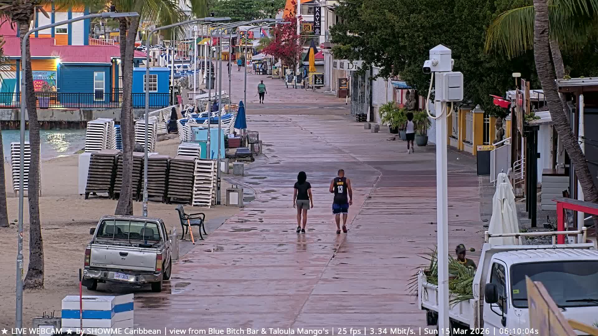 Carribean , Sint Maarten Great Bay Beach & Boardwalk  Live Cam - Philipsburg , Sint Maarten, Netherland