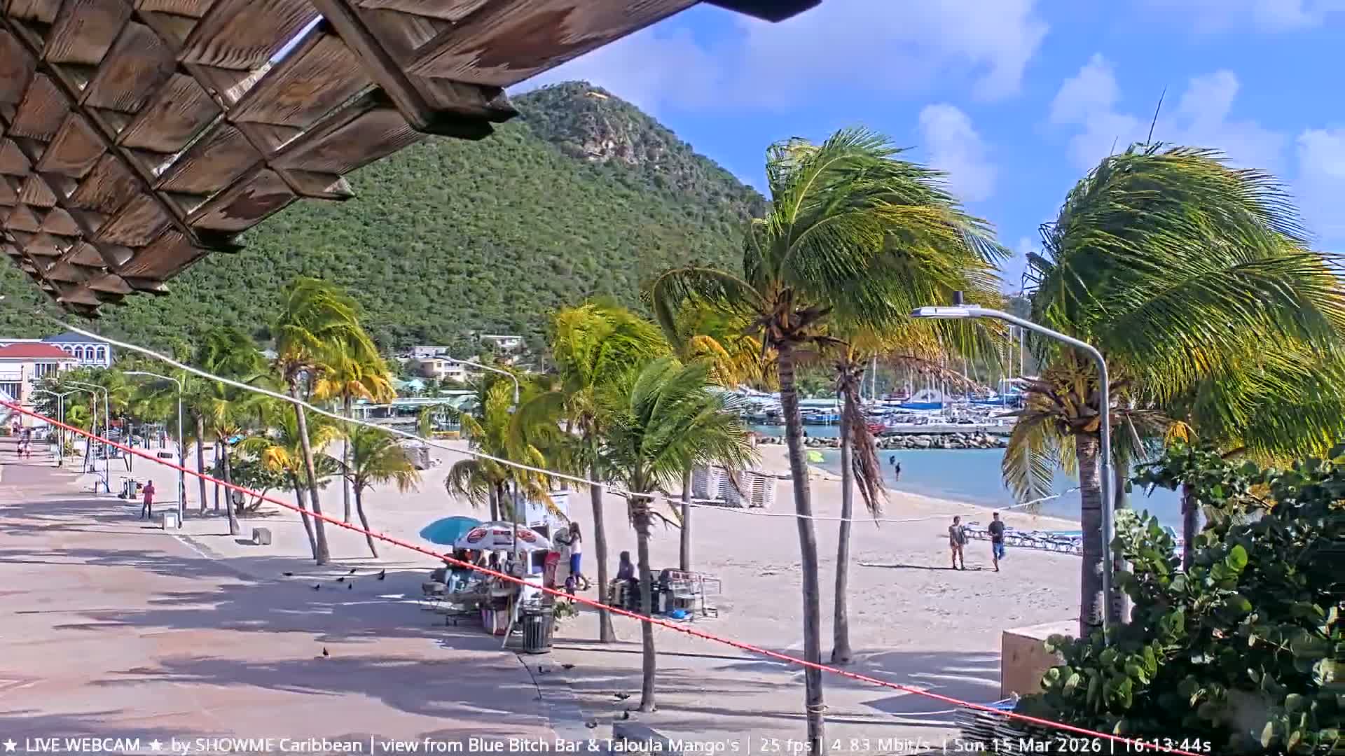 Carribean , Sint Maarten Great Bay Beach & Boardwalk  Live Cam - Philipsburg , Sint Maarten, Netherland