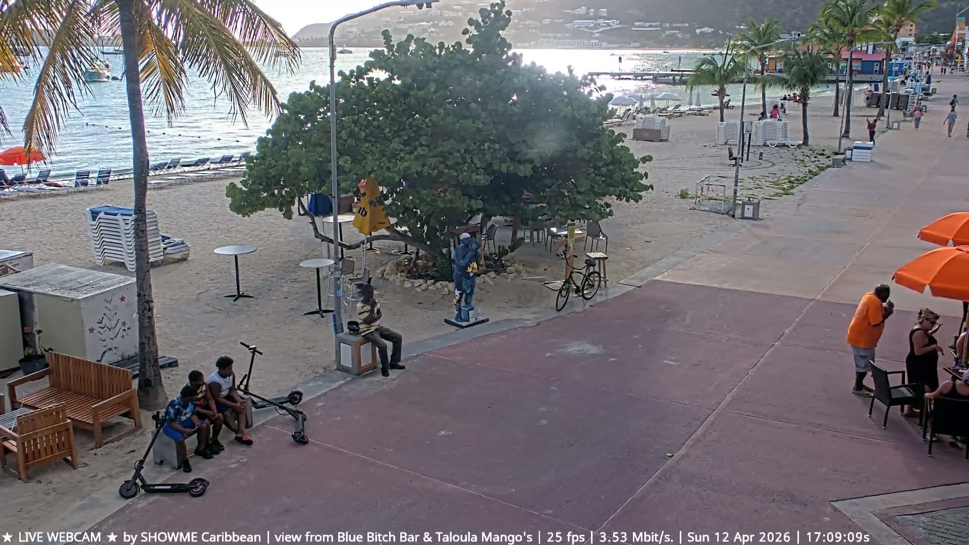 Carribean , Sint Maarten Great Bay Beach & Boardwalk  Live Cam - Philipsburg , Sint Maarten, Netherland