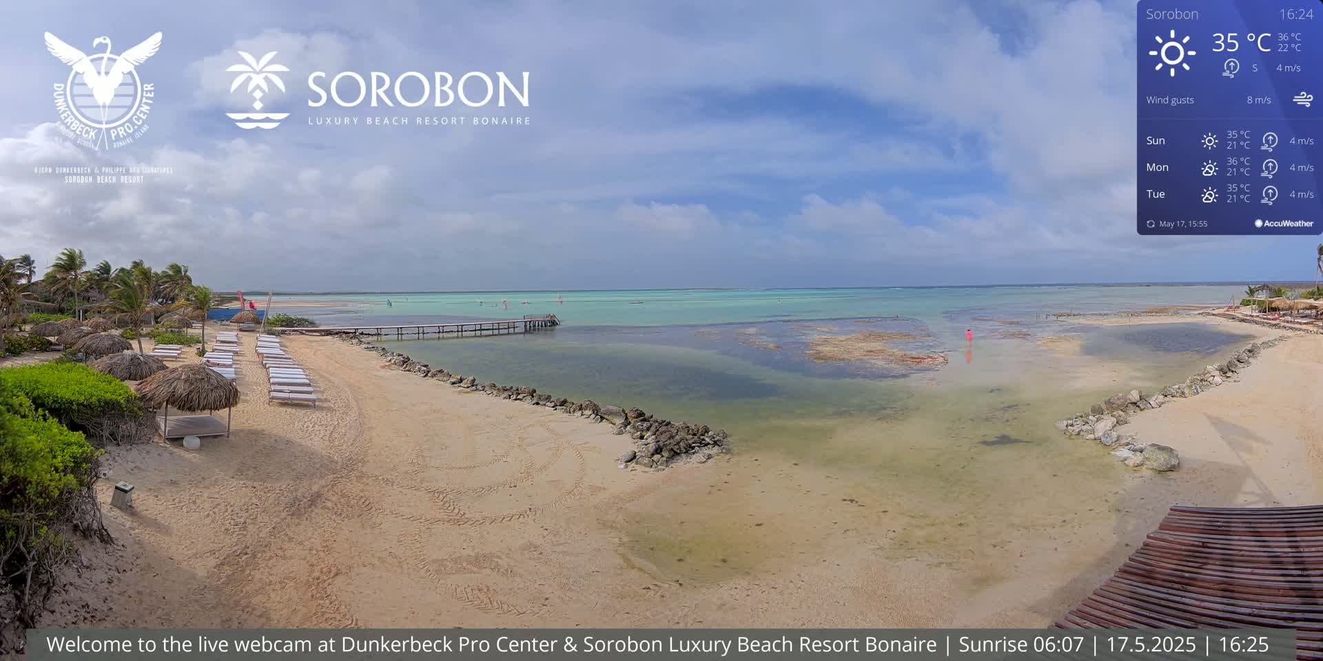 Carribean, Sorobon Beach Live Cam - Kralendijk, Bonaire, Bonaire Sint Eustatius and Saba, Netherland