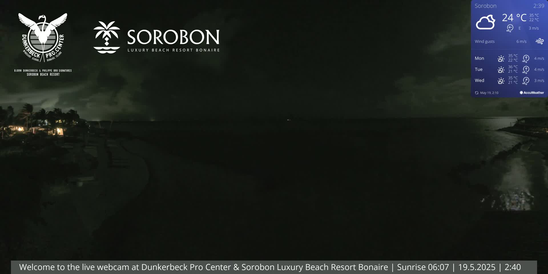Carribean, Sorobon Beach Live Cam - Kralendijk, Bonaire, Bonaire Sint Eustatius and Saba, Netherland
