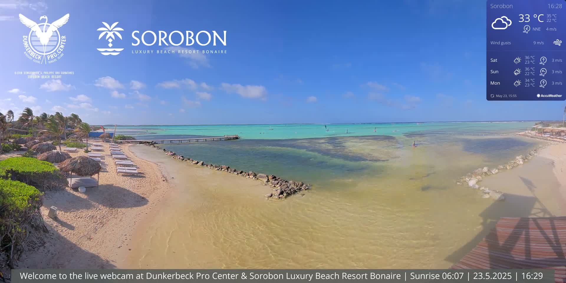 Carribean, Sorobon Beach Live Cam - Kralendijk, Bonaire, Bonaire Sint Eustatius and Saba, Netherland