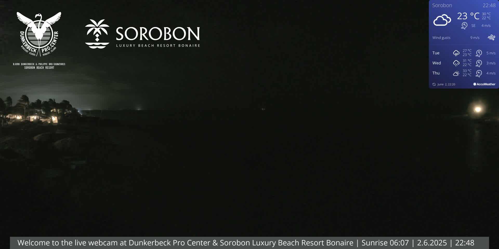 Carribean, Sorobon Beach Live Cam - Kralendijk, Bonaire, Bonaire Sint Eustatius and Saba, Netherland