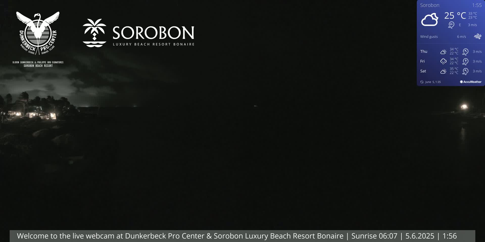 Carribean, Sorobon Beach Live Cam - Kralendijk, Bonaire, Bonaire Sint Eustatius and Saba, Netherland