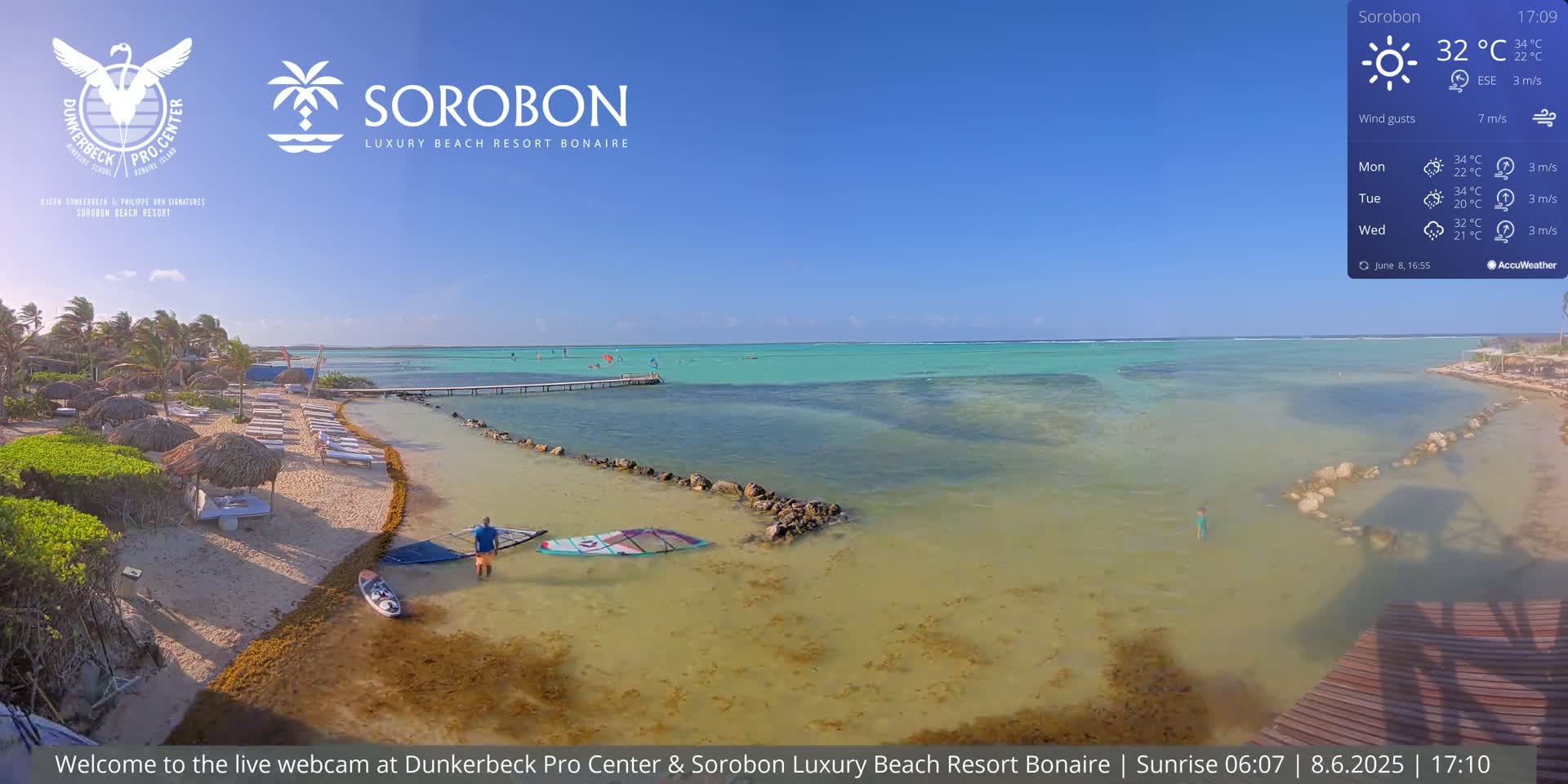 Carribean, Sorobon Beach Live Cam - Kralendijk, Bonaire, Bonaire Sint Eustatius and Saba, Netherland