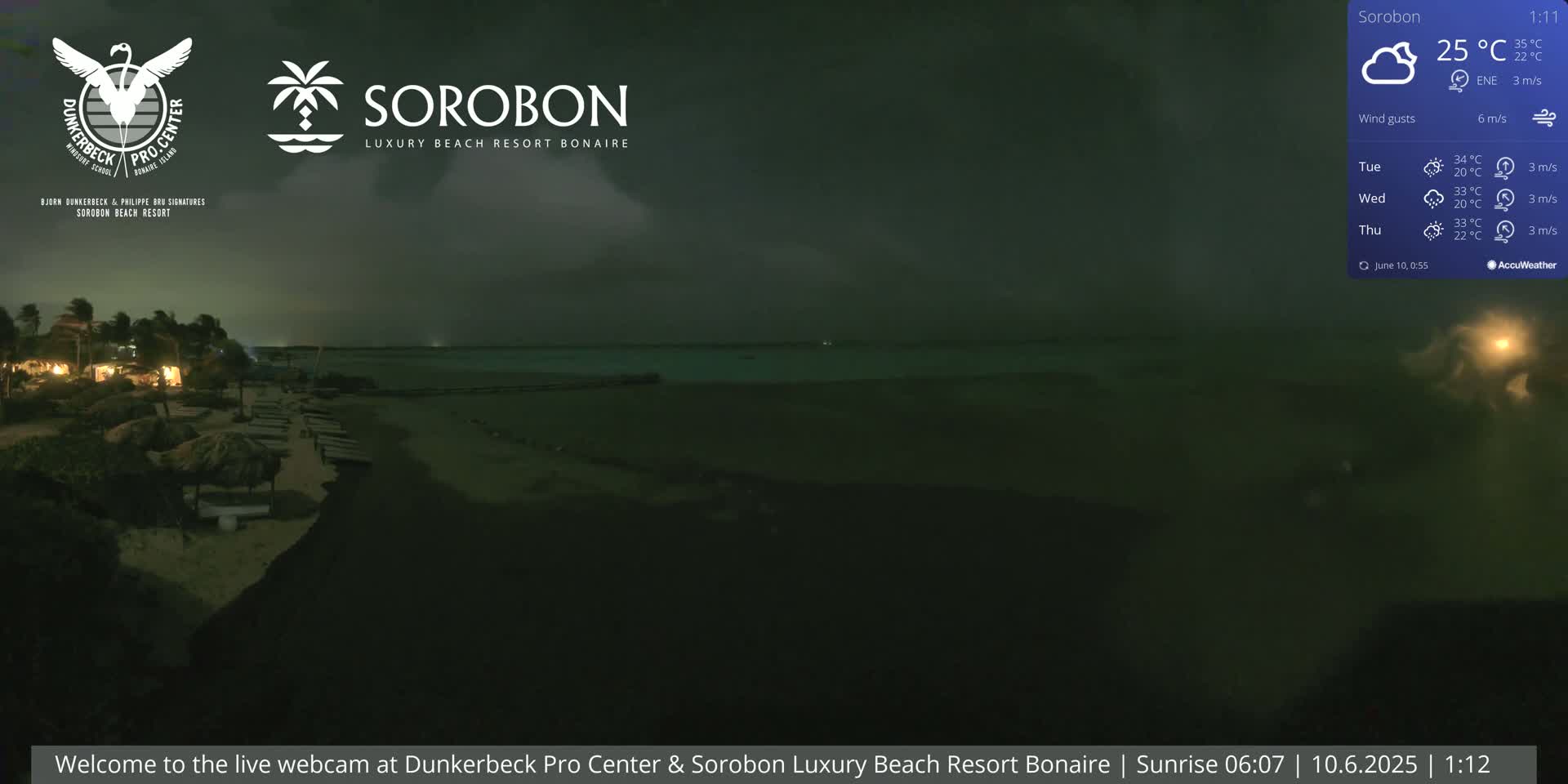 Carribean, Sorobon Beach Live Cam - Kralendijk, Bonaire, Bonaire Sint Eustatius and Saba, Netherland