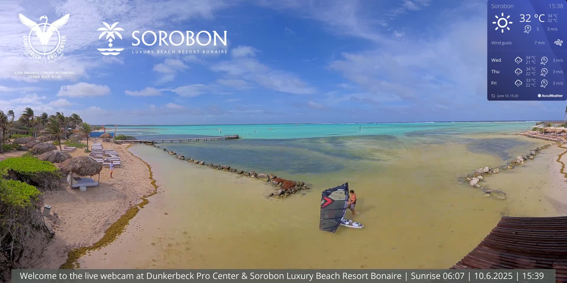 Carribean, Sorobon Beach Live Cam - Kralendijk, Bonaire, Bonaire Sint Eustatius and Saba, Netherland