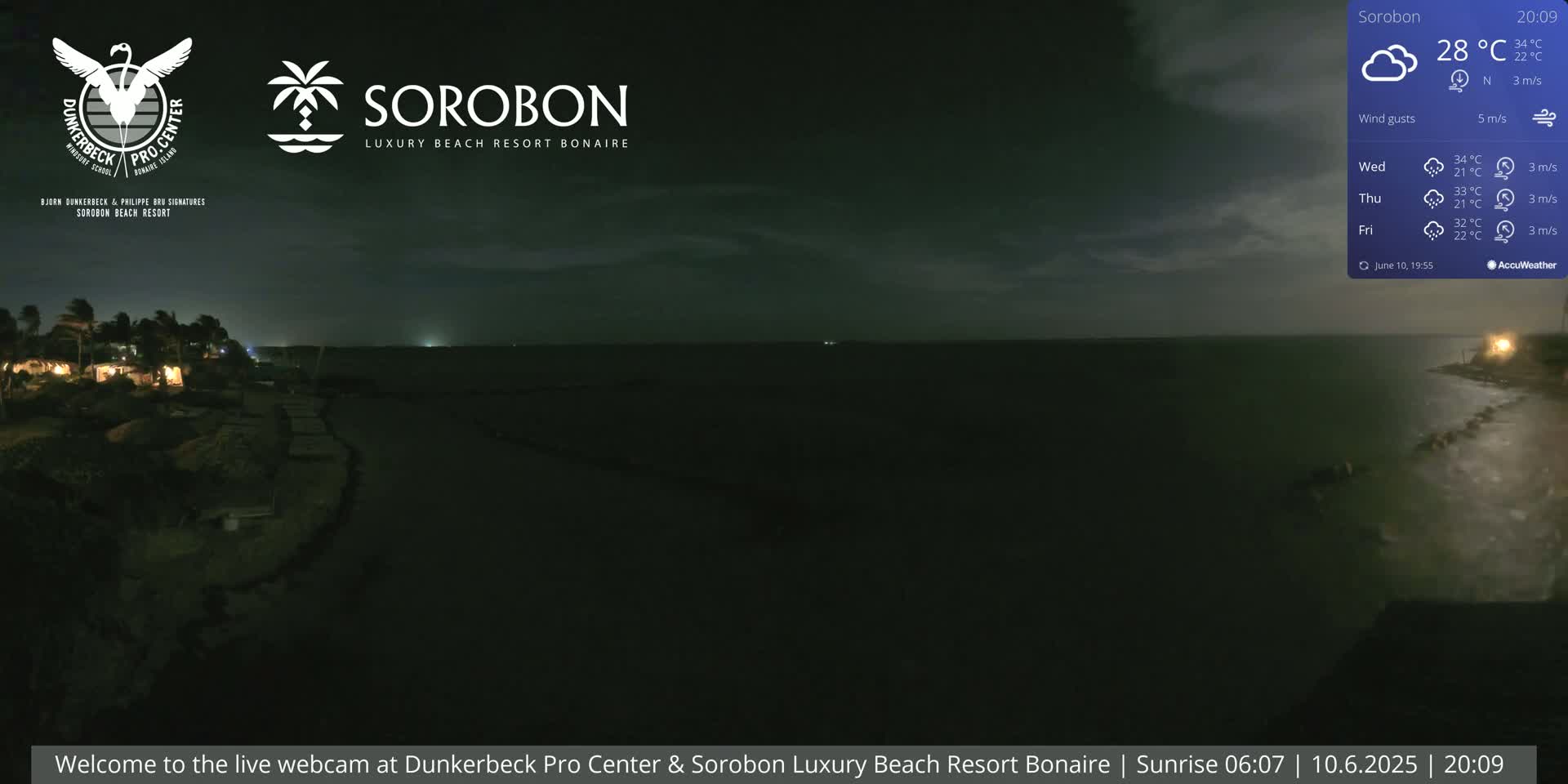 Carribean, Sorobon Beach Live Cam - Kralendijk, Bonaire, Bonaire Sint Eustatius and Saba, Netherland