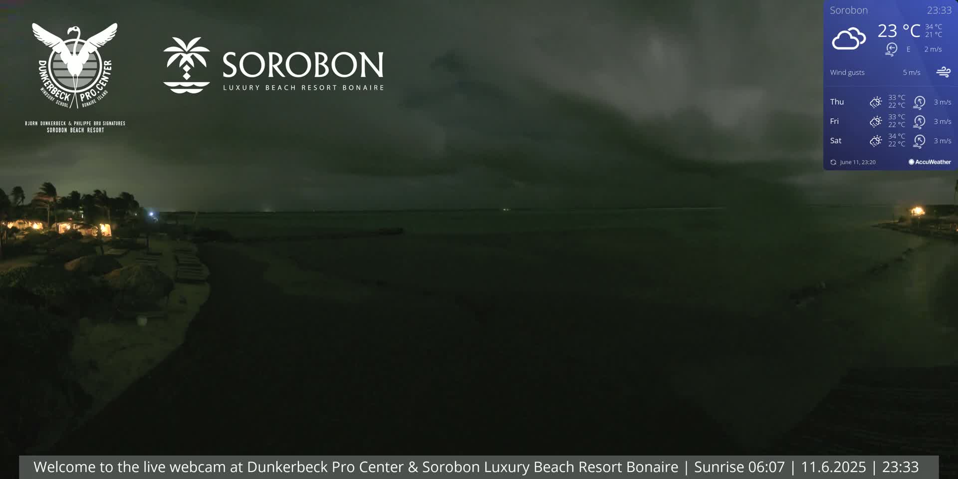 Carribean, Sorobon Beach Live Cam - Kralendijk, Bonaire, Bonaire Sint Eustatius and Saba, Netherland