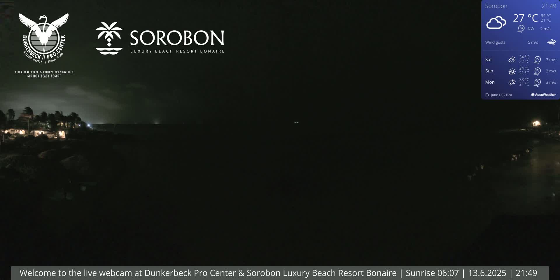Carribean, Sorobon Beach Live Cam - Kralendijk, Bonaire, Bonaire Sint Eustatius and Saba, Netherland