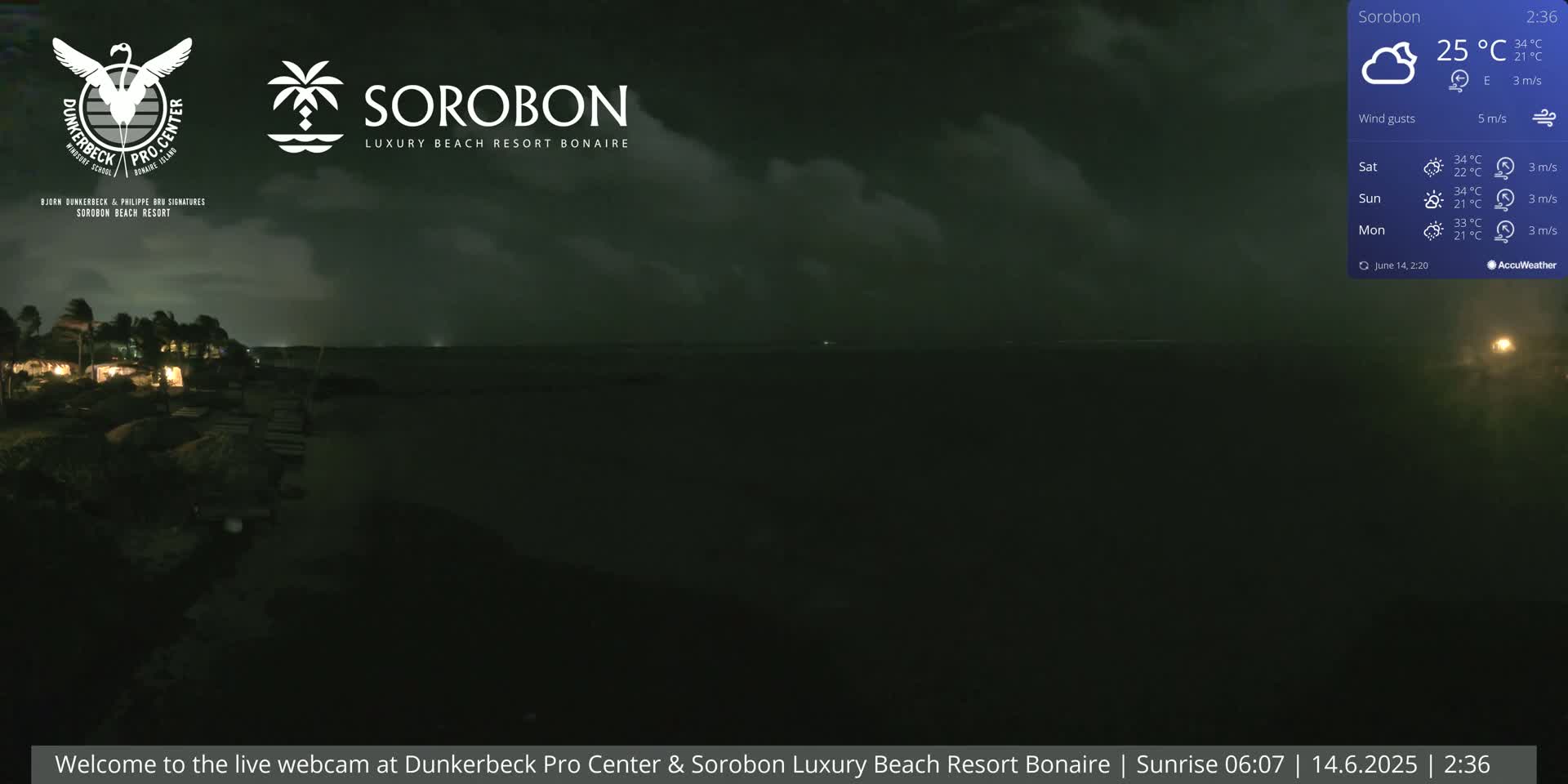 Carribean, Sorobon Beach Live Cam - Kralendijk, Bonaire, Bonaire Sint Eustatius and Saba, Netherland