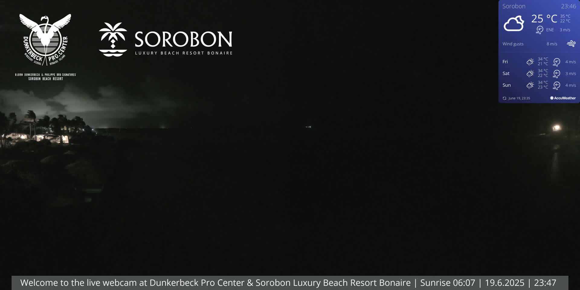 Carribean, Sorobon Beach Live Cam - Kralendijk, Bonaire, Bonaire Sint Eustatius and Saba, Netherland