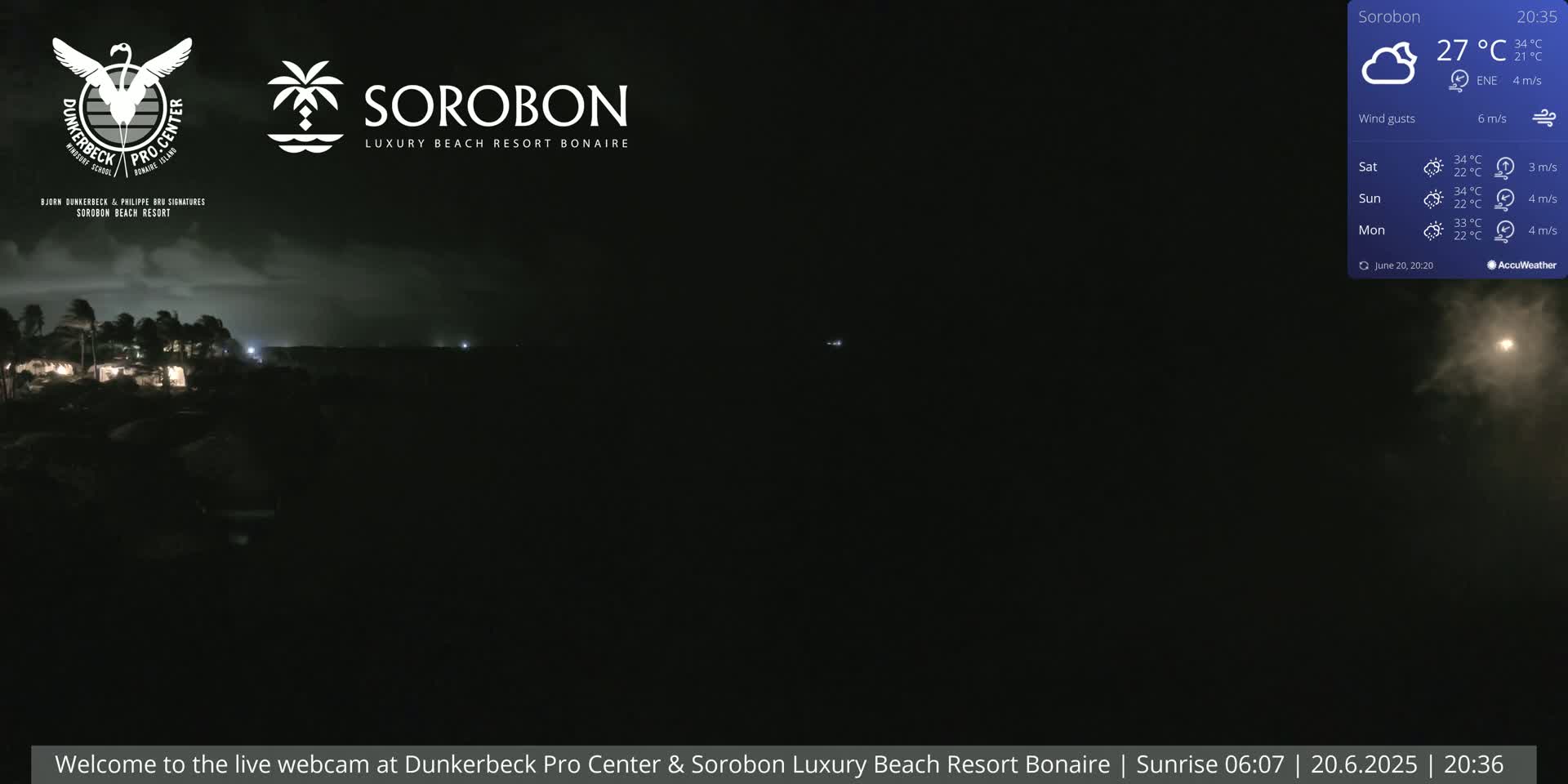 Carribean, Sorobon Beach Live Cam - Kralendijk, Bonaire, Bonaire Sint Eustatius and Saba, Netherland