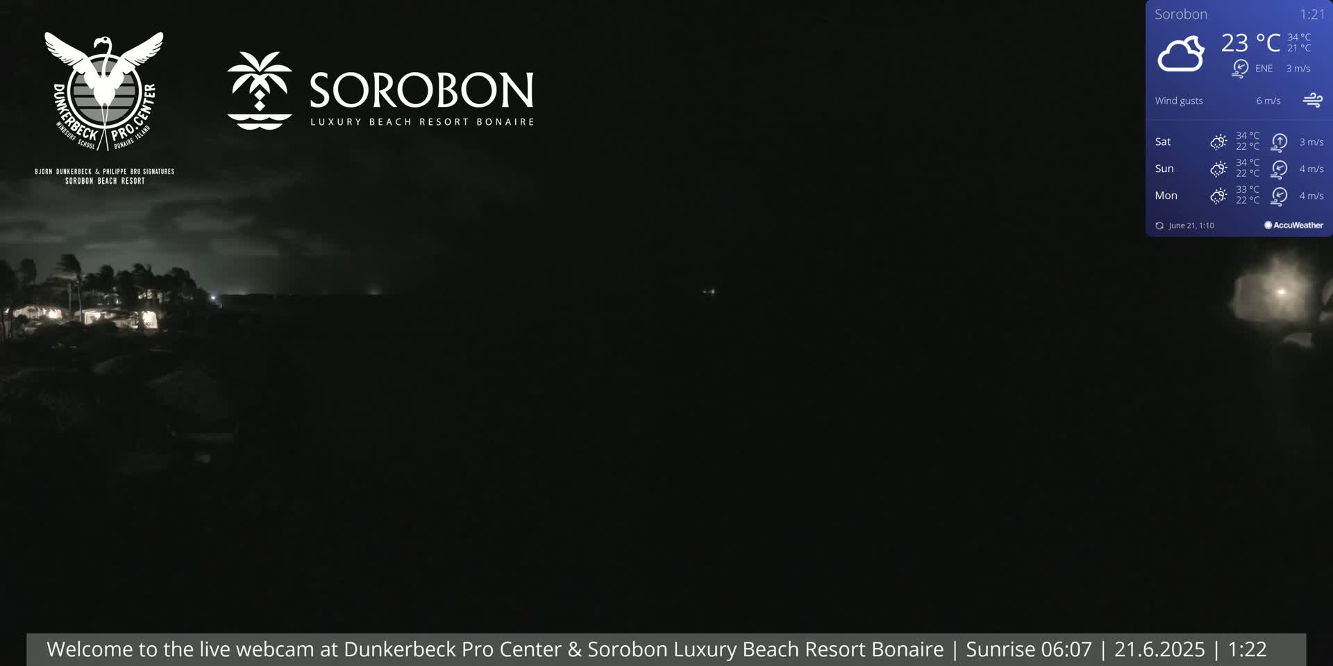 Carribean, Sorobon Beach Live Cam - Kralendijk, Bonaire, Bonaire Sint Eustatius and Saba, Netherland