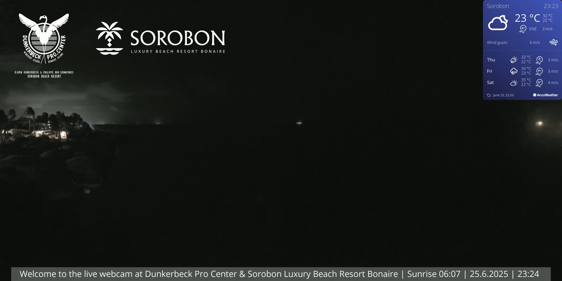 Carribean, Sorobon Beach Live Cam - Kralendijk, Bonaire, Bonaire Sint Eustatius and Saba, Netherland