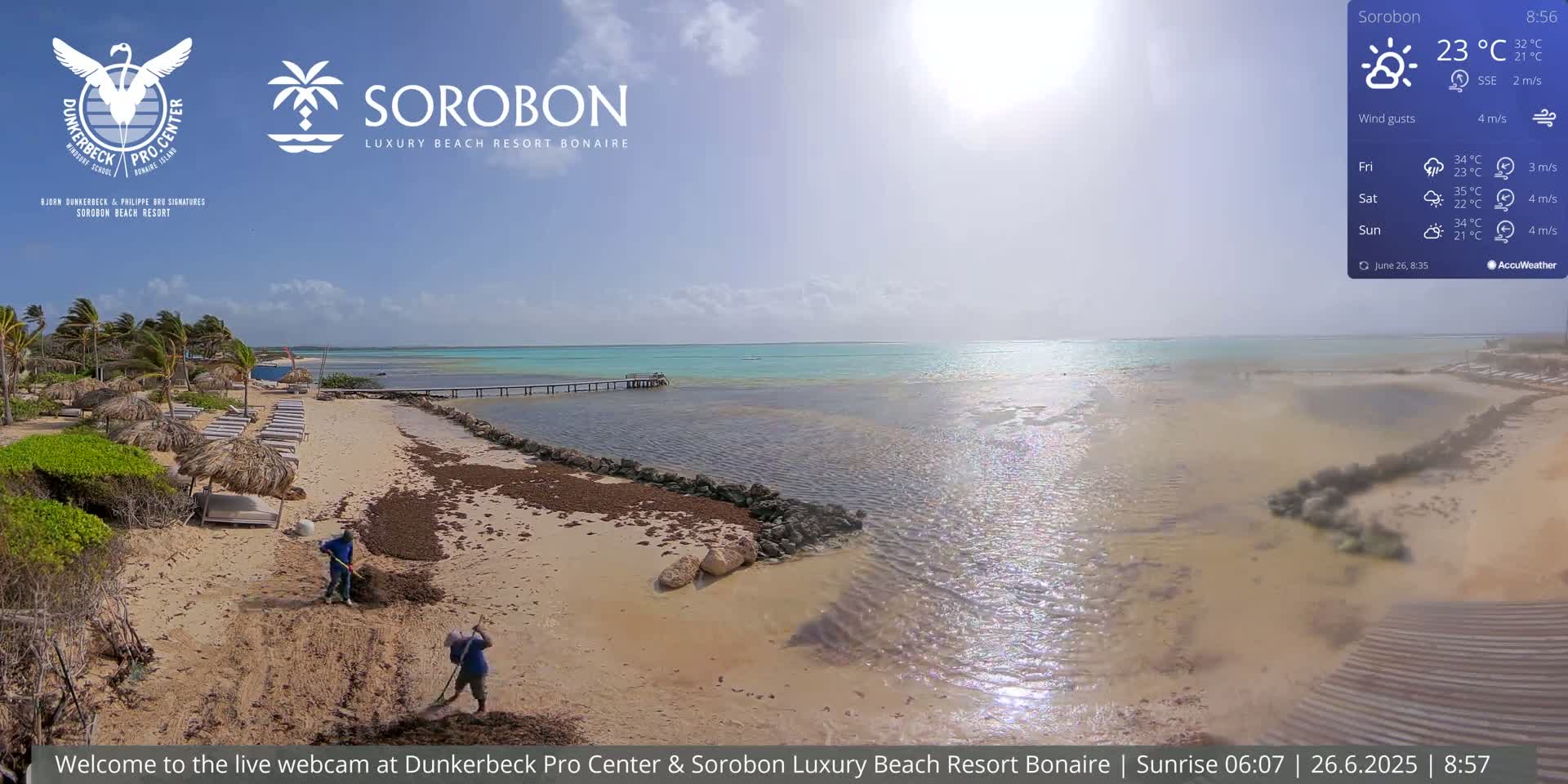 Carribean, Sorobon Beach Live Cam - Kralendijk, Bonaire, Bonaire Sint Eustatius and Saba, Netherland