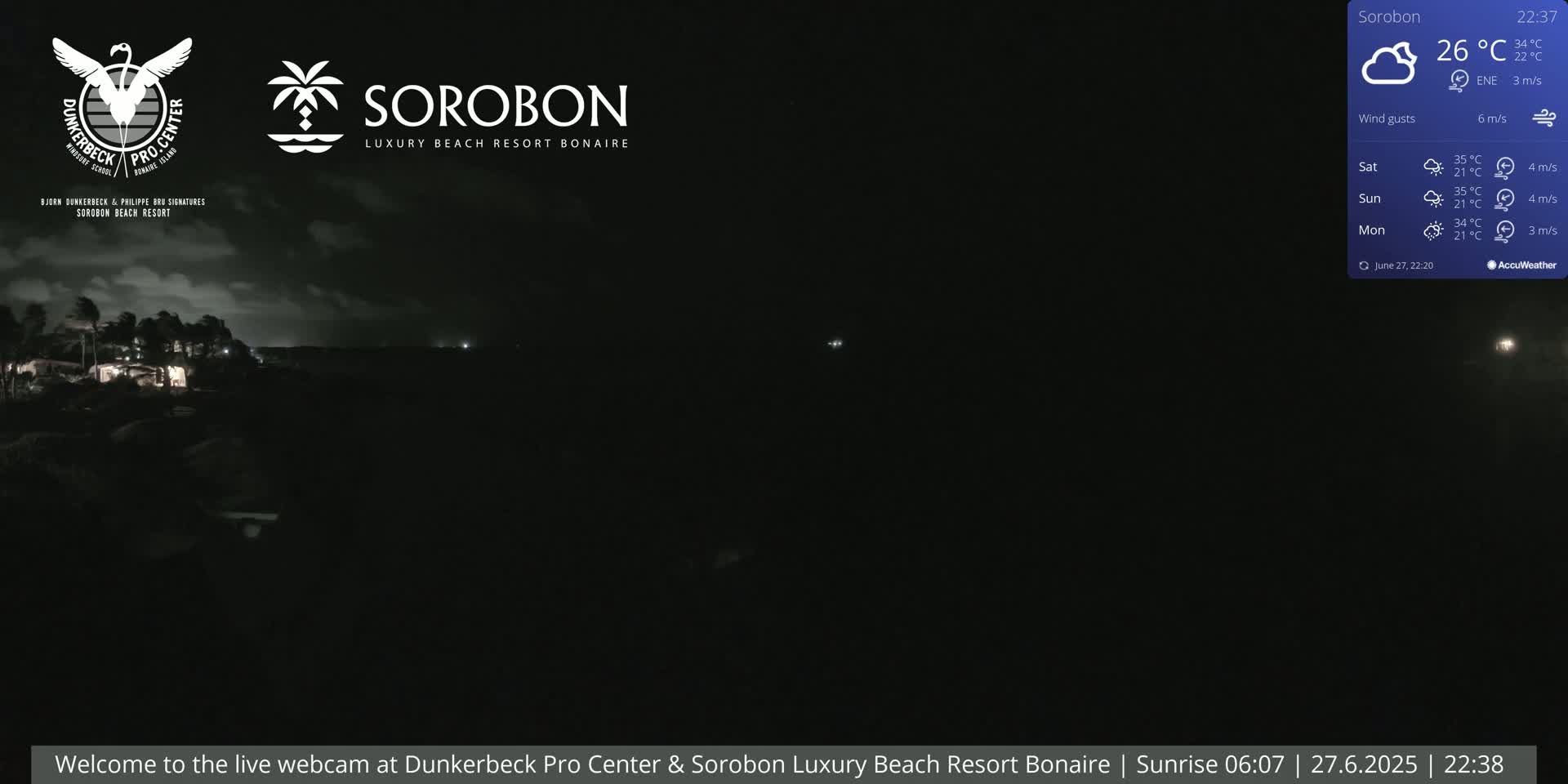 Carribean, Sorobon Beach Live Cam - Kralendijk, Bonaire, Bonaire Sint Eustatius and Saba, Netherland