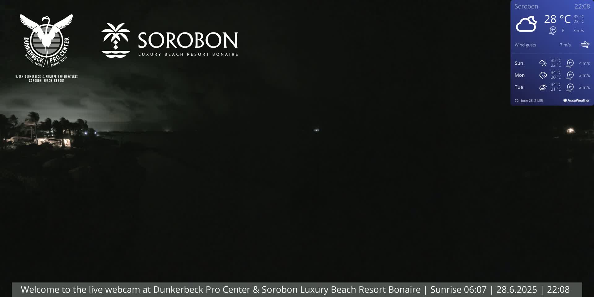 Carribean, Sorobon Beach Live Cam - Kralendijk, Bonaire, Bonaire Sint Eustatius and Saba, Netherland