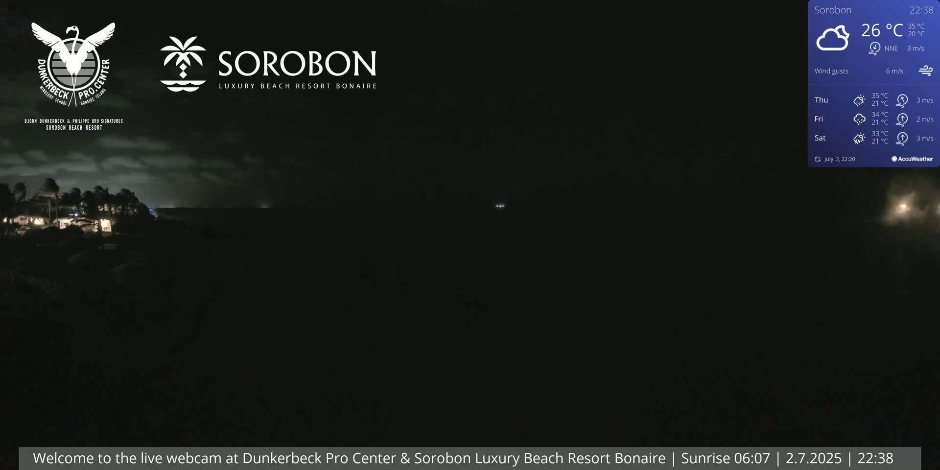 Carribean, Sorobon Beach Live Cam - Kralendijk, Bonaire, Bonaire Sint Eustatius and Saba, Netherland