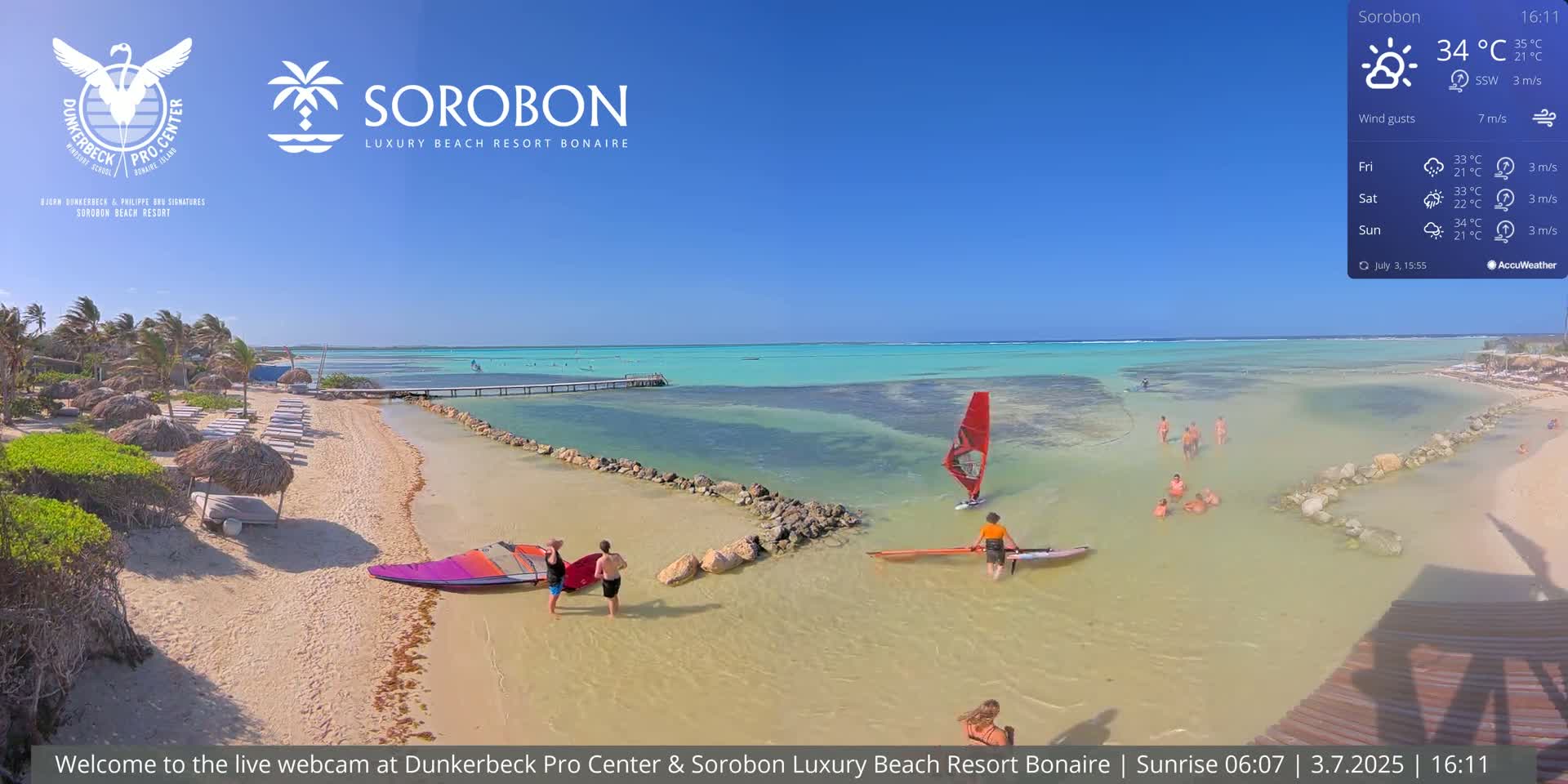 Carribean, Sorobon Beach Live Cam - Kralendijk, Bonaire, Bonaire Sint Eustatius and Saba, Netherland