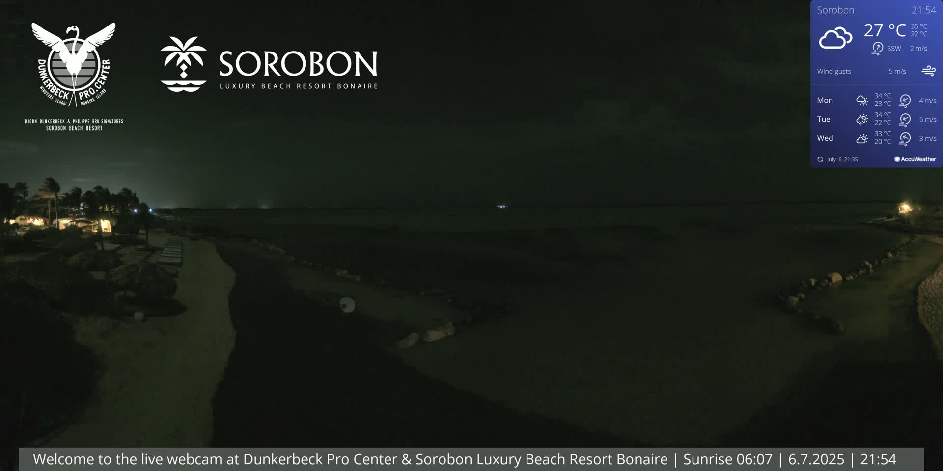Carribean, Sorobon Beach Live Cam - Kralendijk, Bonaire, Bonaire Sint Eustatius and Saba, Netherland