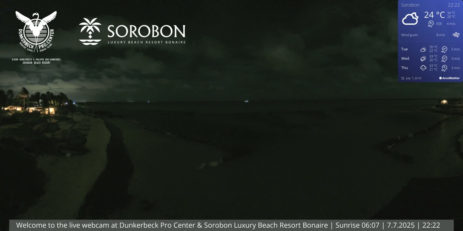 Carribean, Sorobon Beach Live Cam - Kralendijk, Bonaire, Bonaire Sint Eustatius and Saba, Netherland