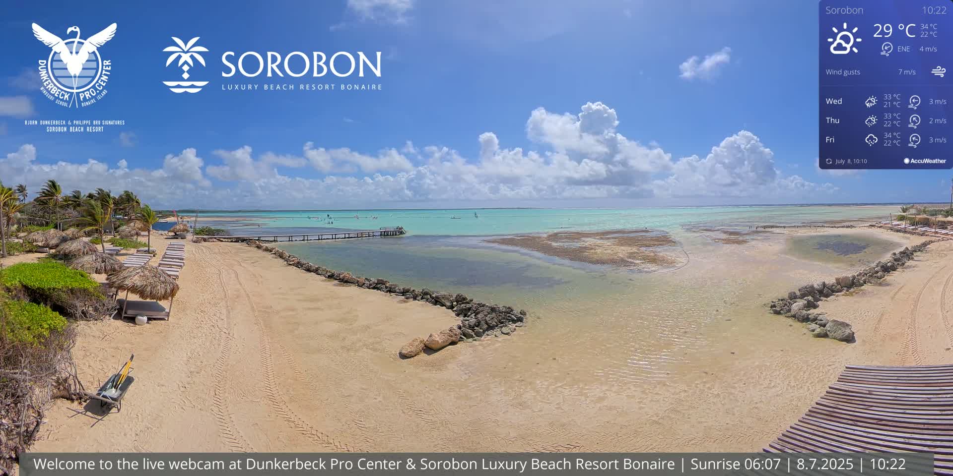 Carribean, Sorobon Beach Live Cam - Kralendijk, Bonaire, Bonaire Sint Eustatius and Saba, Netherland