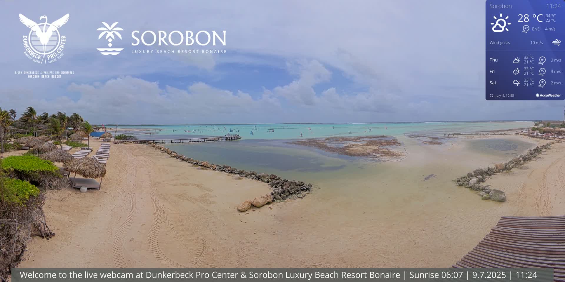 Carribean, Sorobon Beach Live Cam - Kralendijk, Bonaire, Bonaire Sint Eustatius and Saba, Netherland