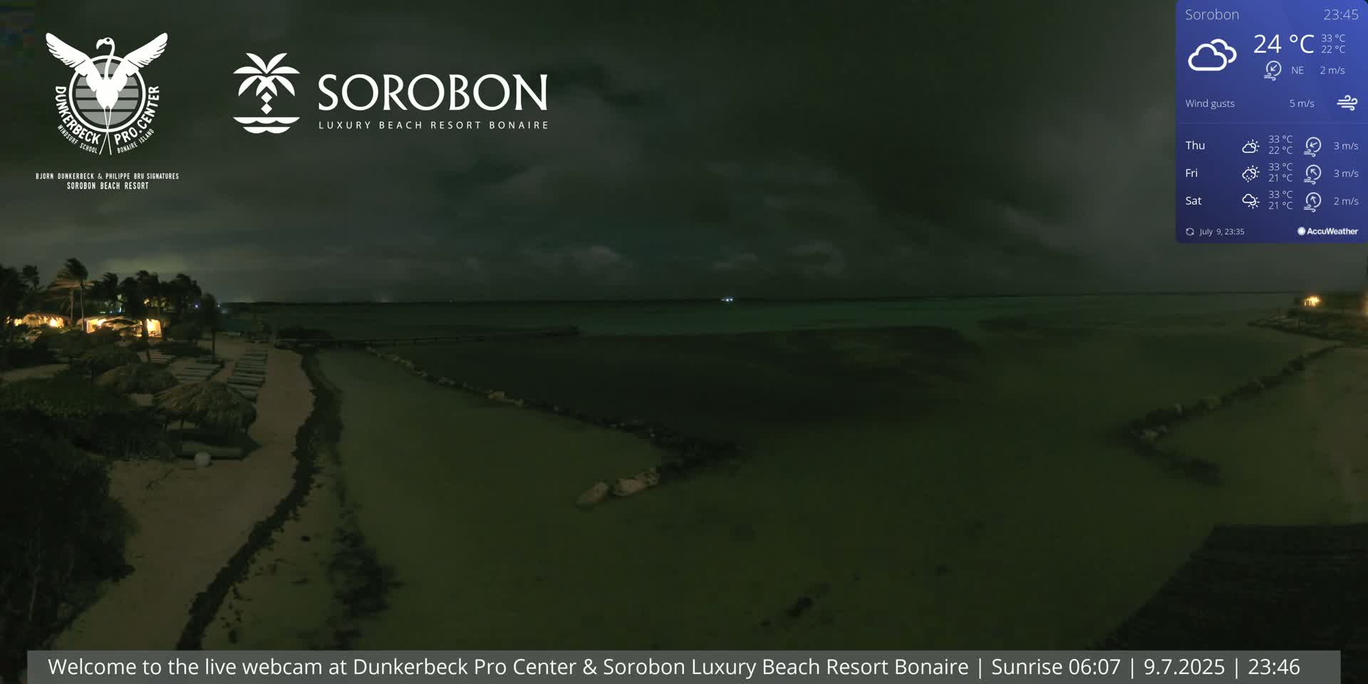 Carribean, Sorobon Beach Live Cam - Kralendijk, Bonaire, Bonaire Sint Eustatius and Saba, Netherland