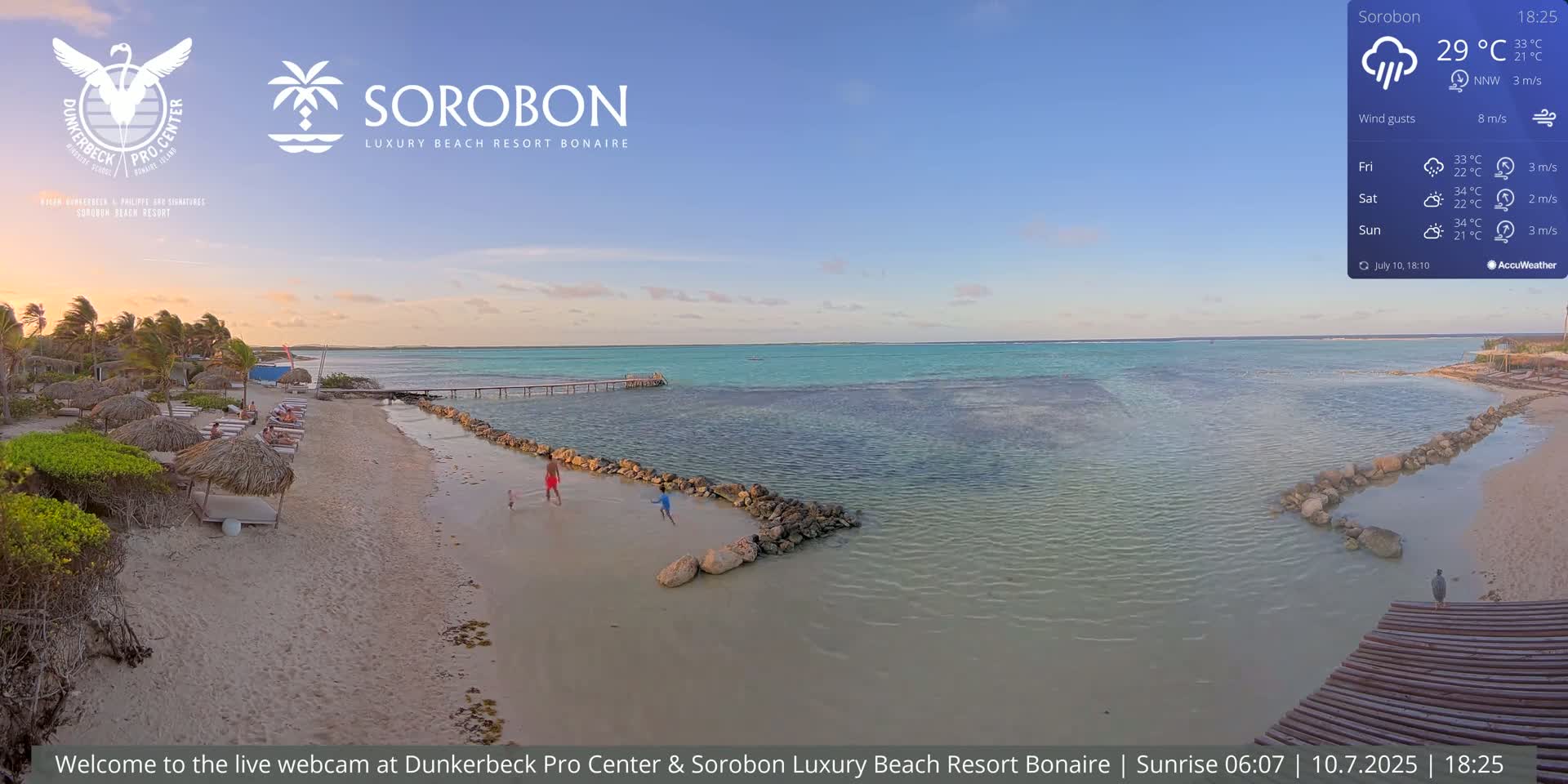 Carribean, Sorobon Beach Live Cam - Kralendijk, Bonaire, Bonaire Sint Eustatius and Saba, Netherland