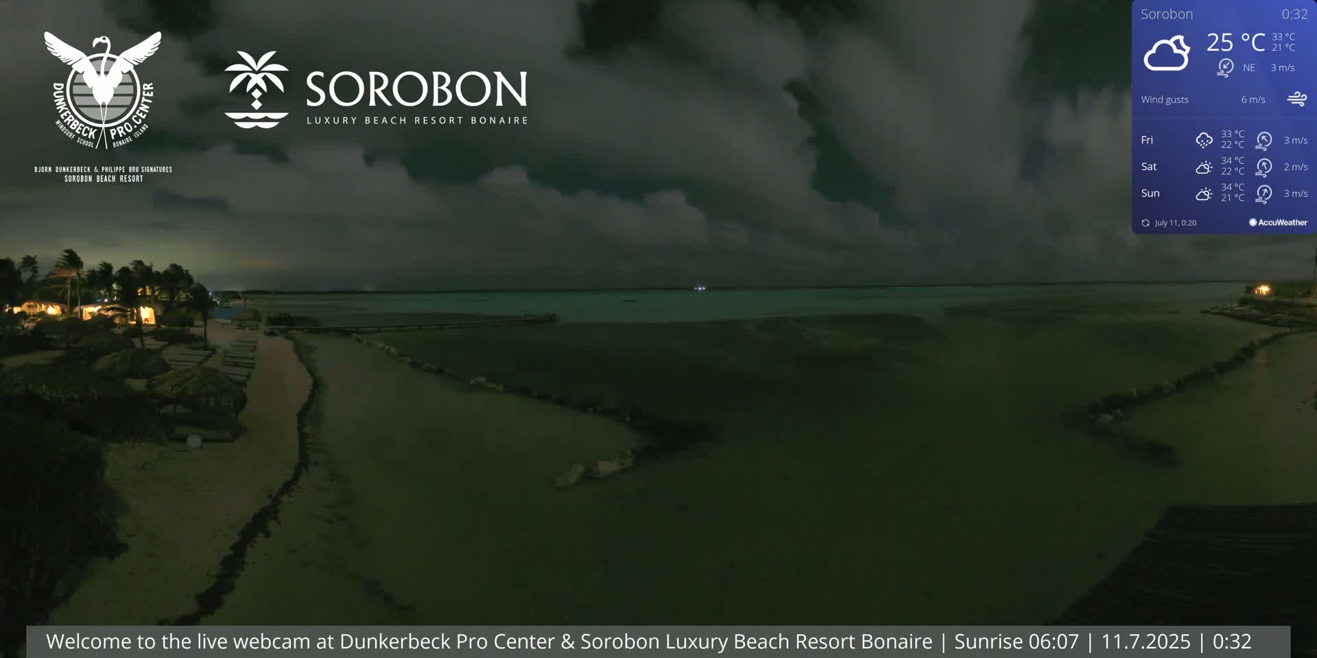 Carribean, Sorobon Beach Live Cam - Kralendijk, Bonaire, Bonaire Sint Eustatius and Saba, Netherland