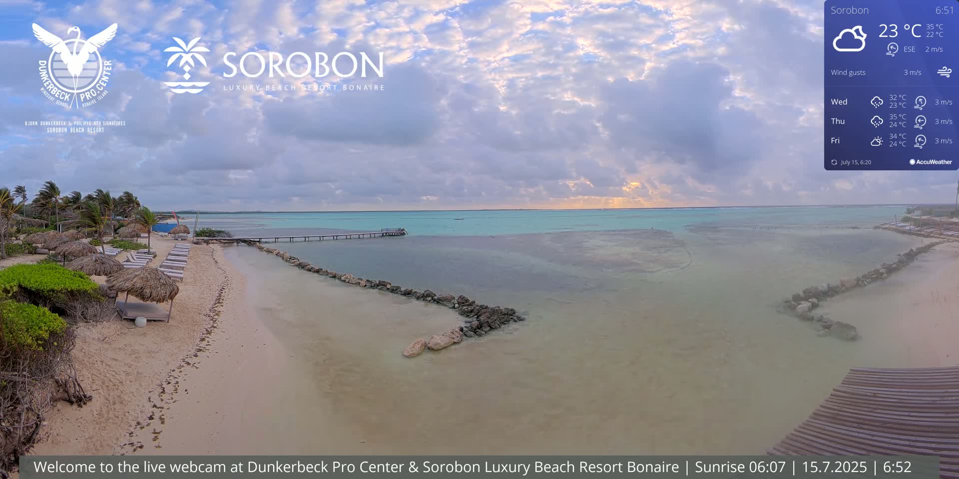 Carribean, Sorobon Beach Live Cam - Kralendijk, Bonaire, Bonaire Sint Eustatius and Saba, Netherland
