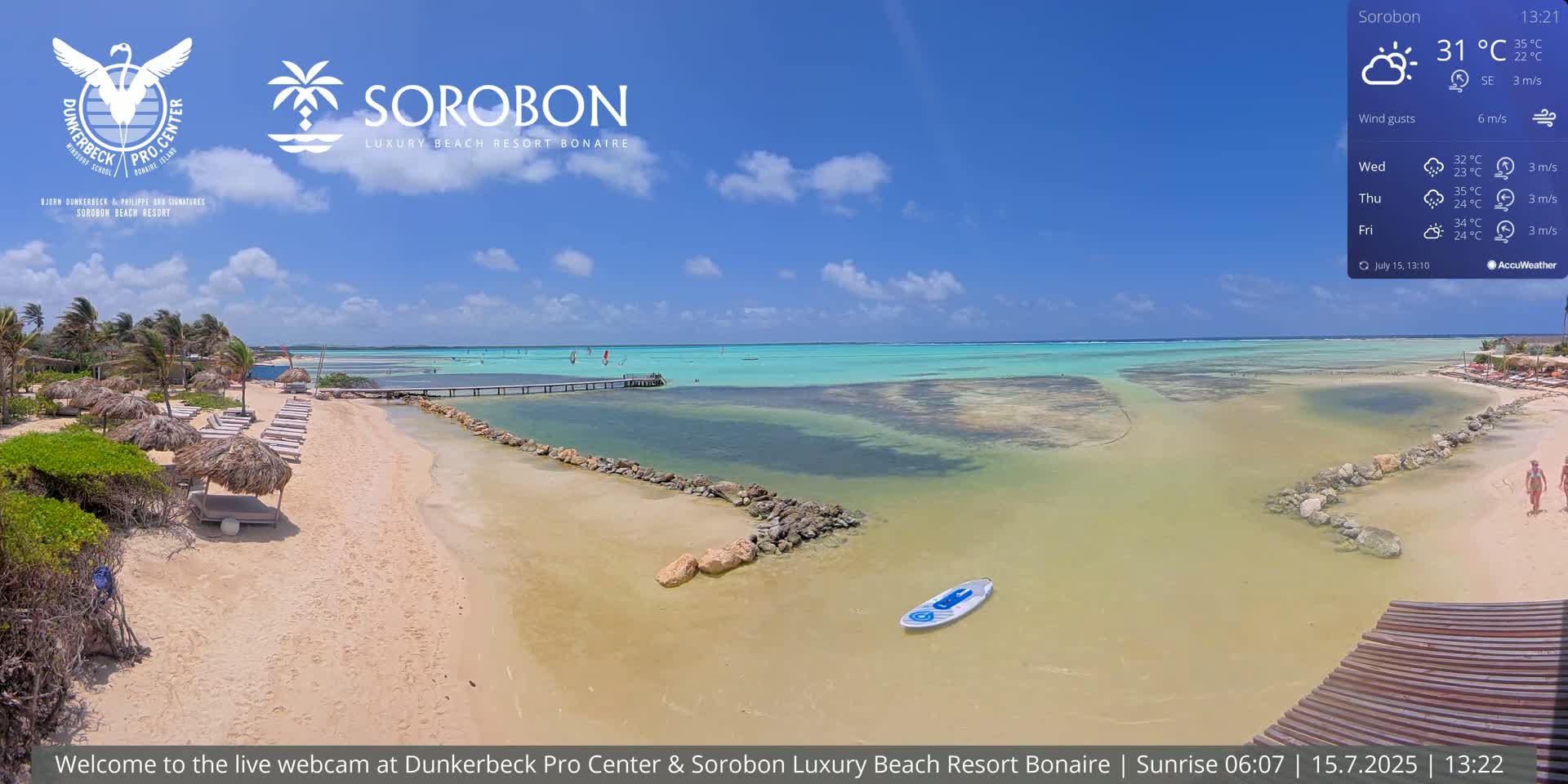 Carribean, Sorobon Beach Live Cam - Kralendijk, Bonaire, Bonaire Sint Eustatius and Saba, Netherland