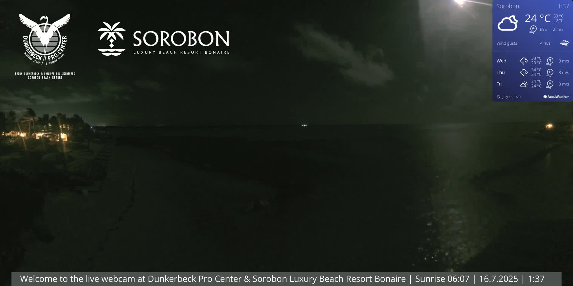 Carribean, Sorobon Beach Live Cam - Kralendijk, Bonaire, Bonaire Sint Eustatius and Saba, Netherland