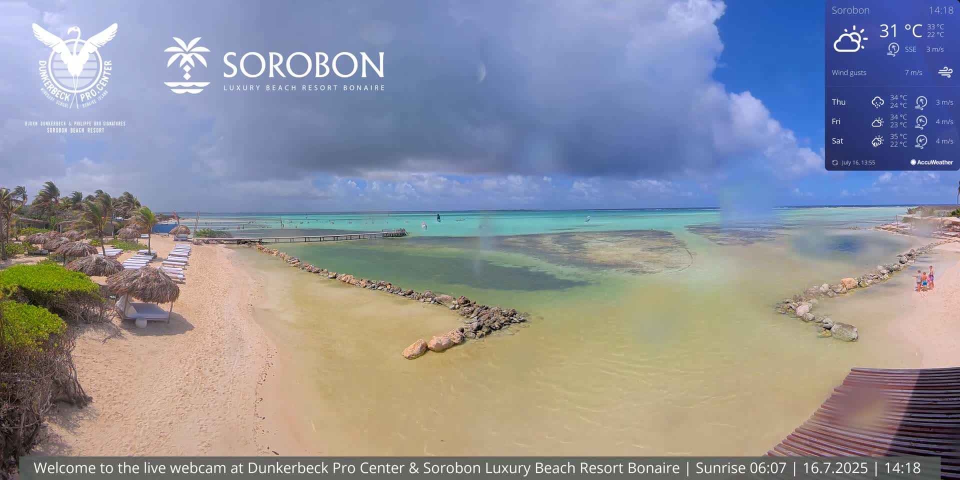 Carribean, Sorobon Beach Live Cam - Kralendijk, Bonaire, Bonaire Sint Eustatius and Saba, Netherland