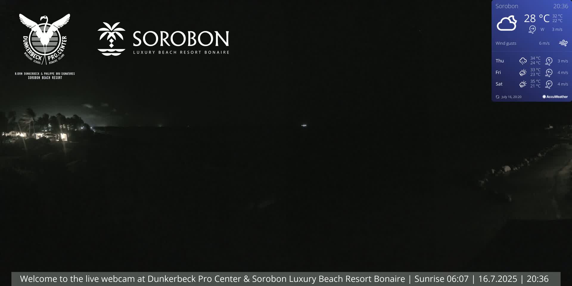 Carribean, Sorobon Beach Live Cam - Kralendijk, Bonaire, Bonaire Sint Eustatius and Saba, Netherland