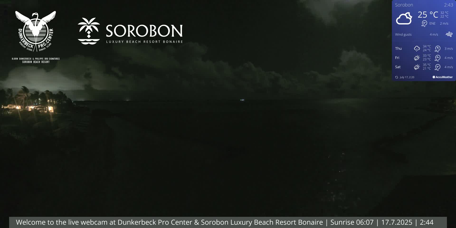 Carribean, Sorobon Beach Live Cam - Kralendijk, Bonaire, Bonaire Sint Eustatius and Saba, Netherland