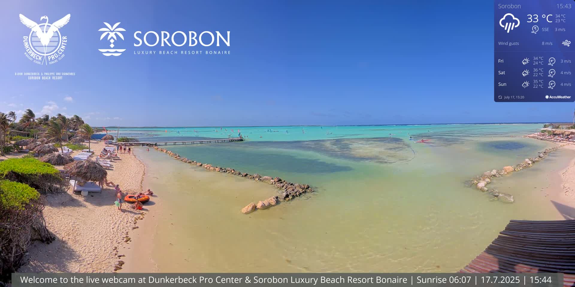 Carribean, Sorobon Beach Live Cam - Kralendijk, Bonaire, Bonaire Sint Eustatius and Saba, Netherland